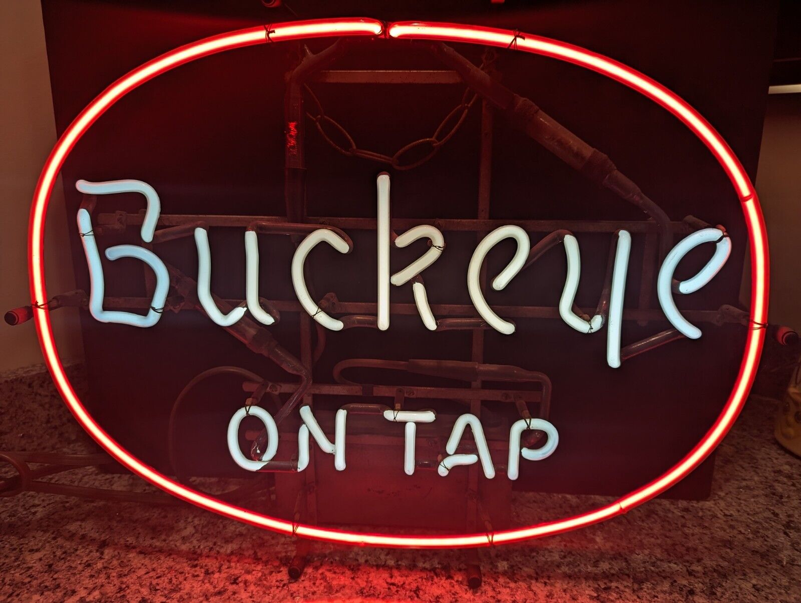 Vintage Buckeye Beer On Tap Neon Sign