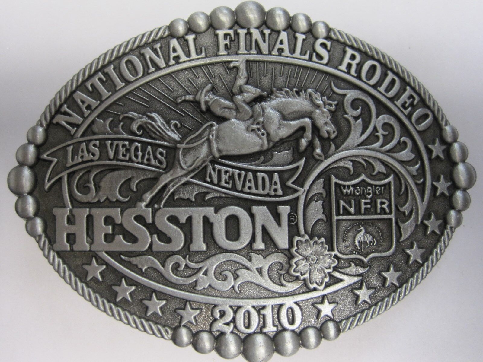 National Finals Rodeo Hesston 2010 NFR Adult Cowboy Buckle New AGCO PRCA Vegas