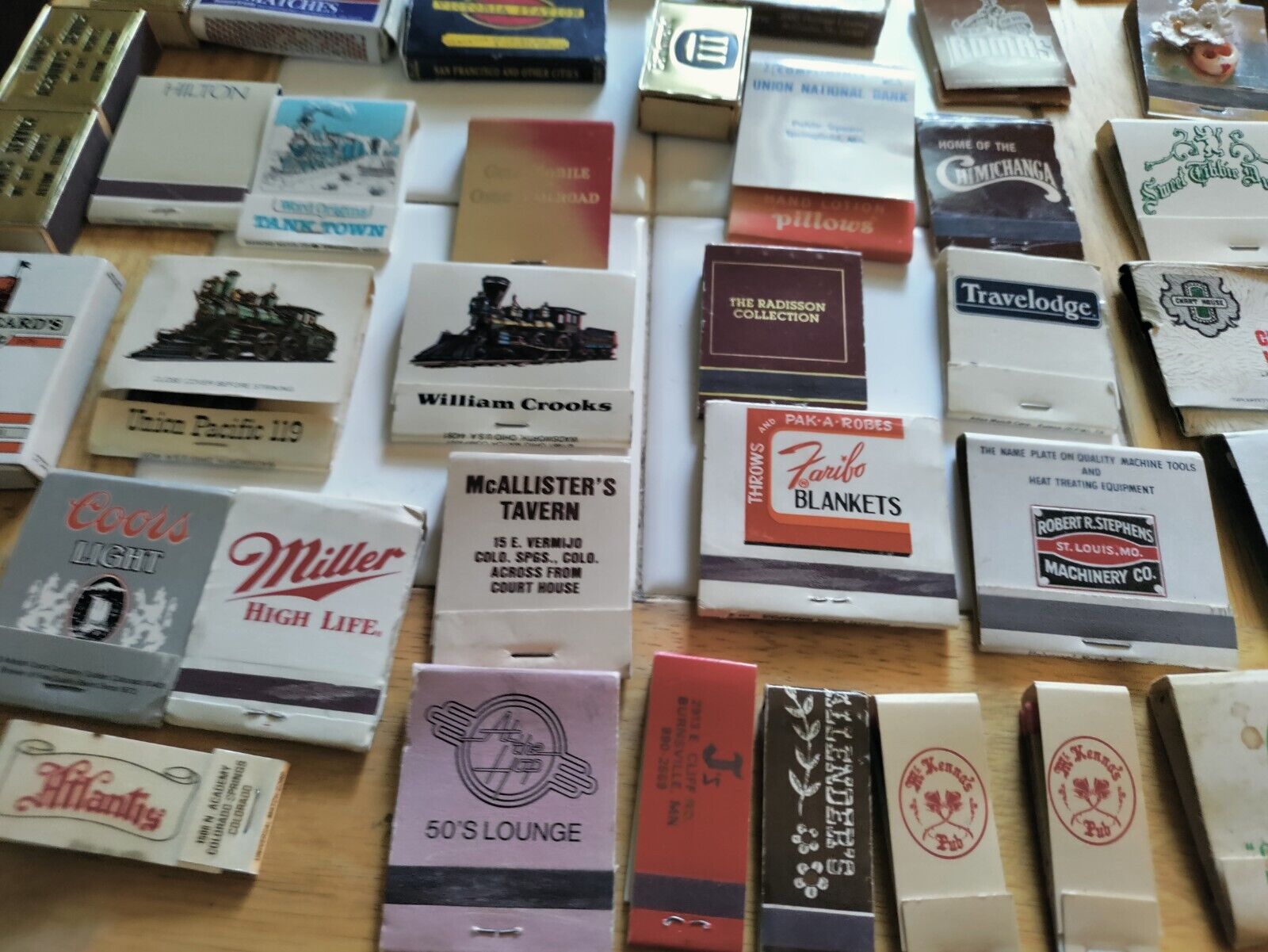 Mixed Lot 60 Matchbooks & BOXS VINTAGE 1970S 80S