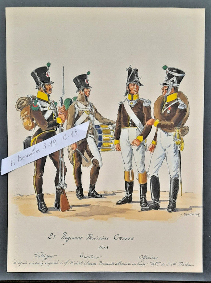 H. Boisselier superb paint 2nd Croatian Provisional Regiment 1813