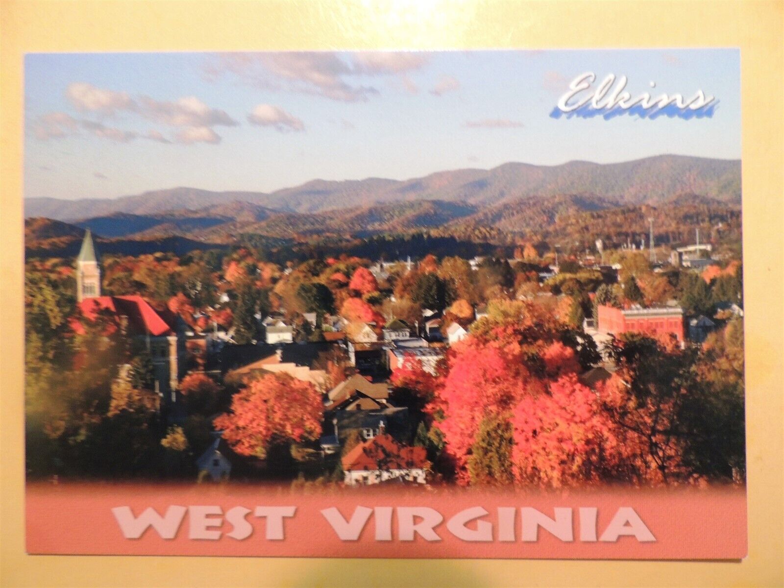 Elkins West Virginia vintage postcard aerial view 