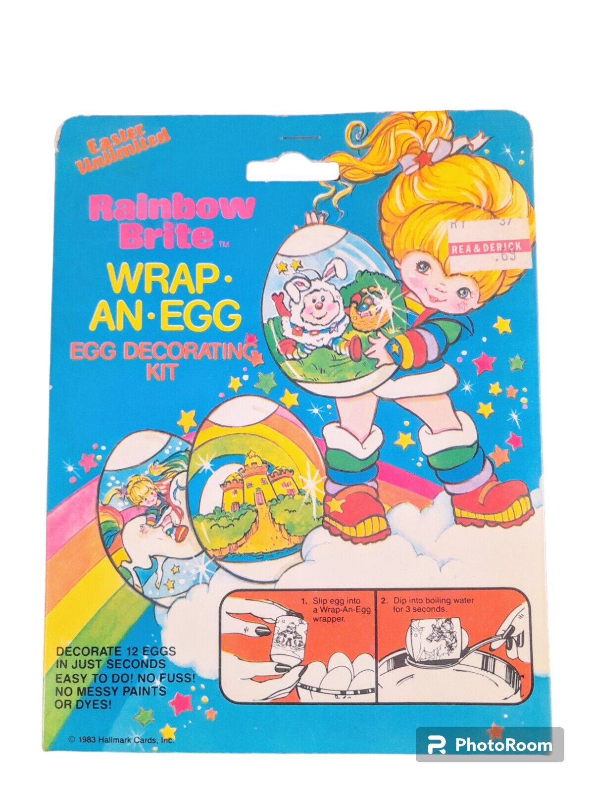 Vintage 1983 Rainbow Brite Easter Wrap An Egg Kit 