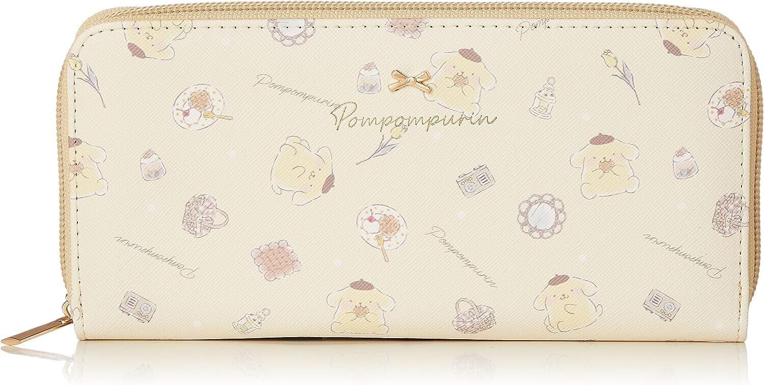 Sanrio Character Pompompurin Long Wallet Card & Coin Case  Round Wallet New