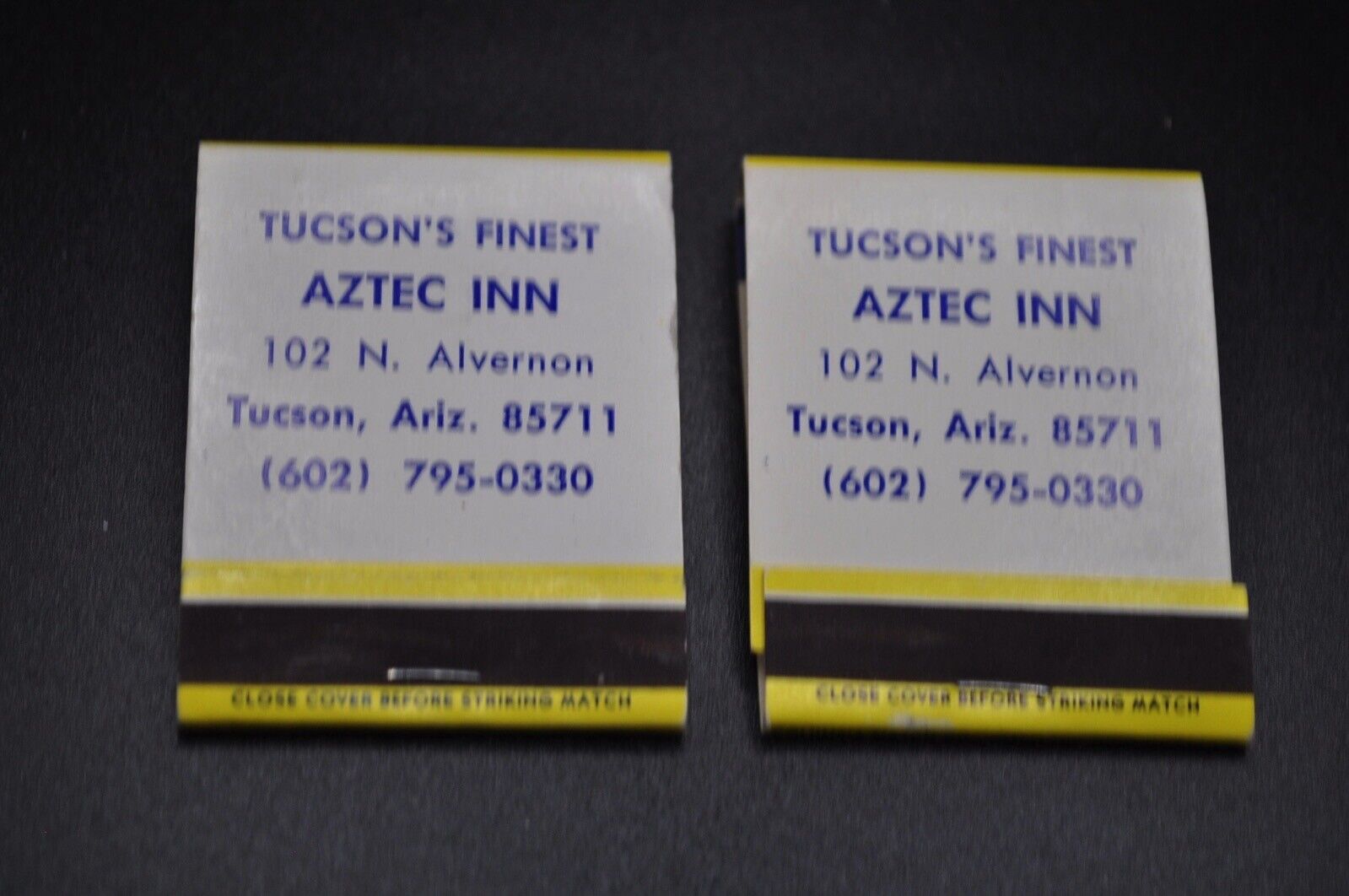 Vintage Matchbook Aztec Inn Tuscon Arizona Best Western 2 Packages