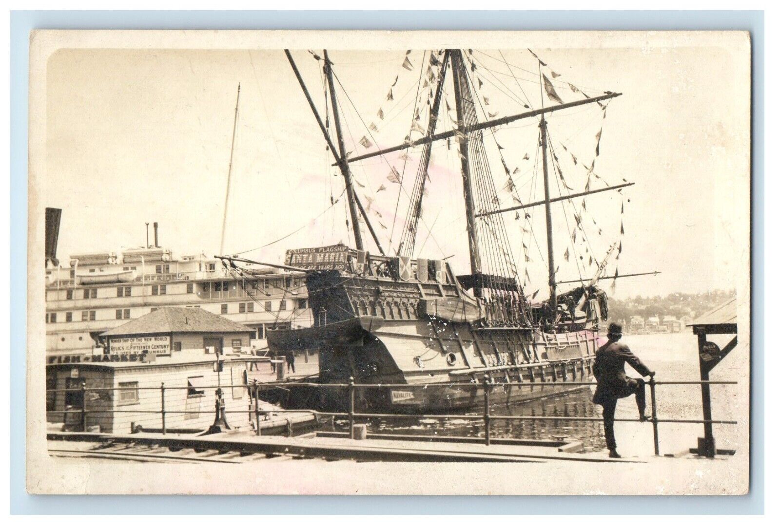 c1910\'s Santa Maria Columbus Columbia Exposition RPPC Photo Antique Postcard