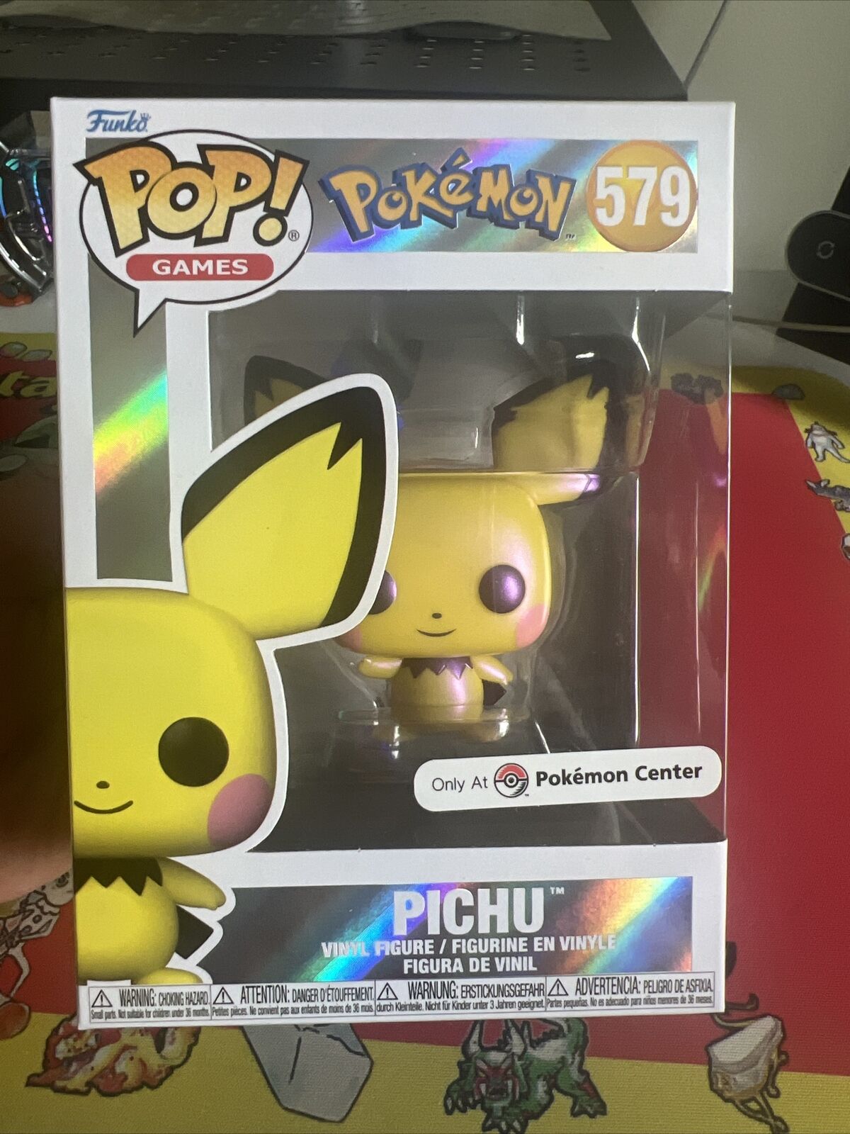 Funko POP PICHU Pearlescent #579 Pokemon Center Exclusive New
