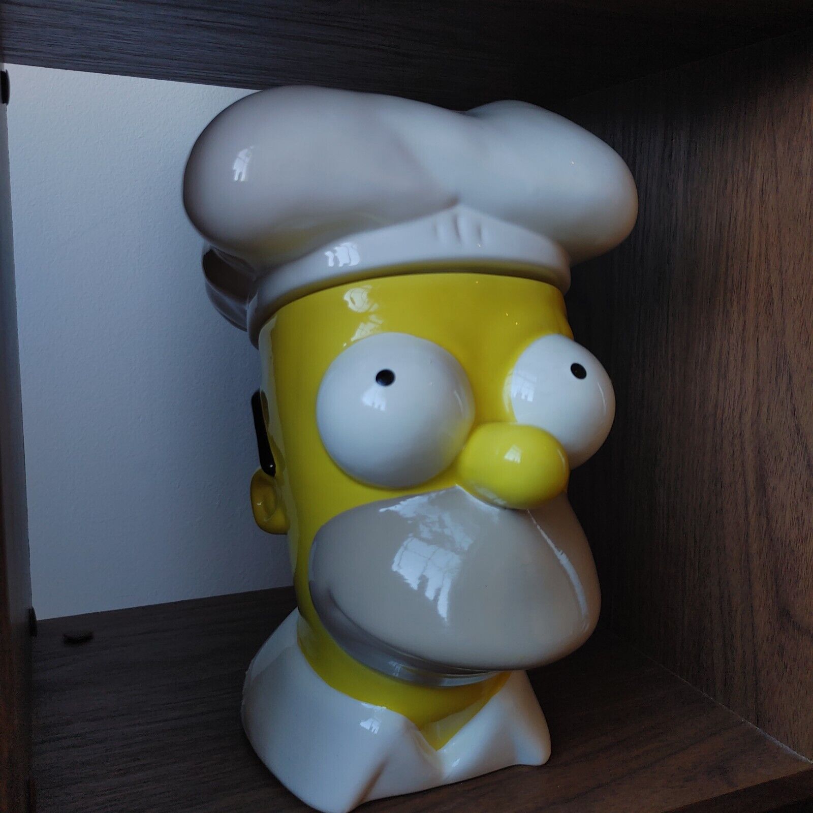 Vintage Homer Simpson 2000 Fox Cookie Jar Chef Hat With Sound Working