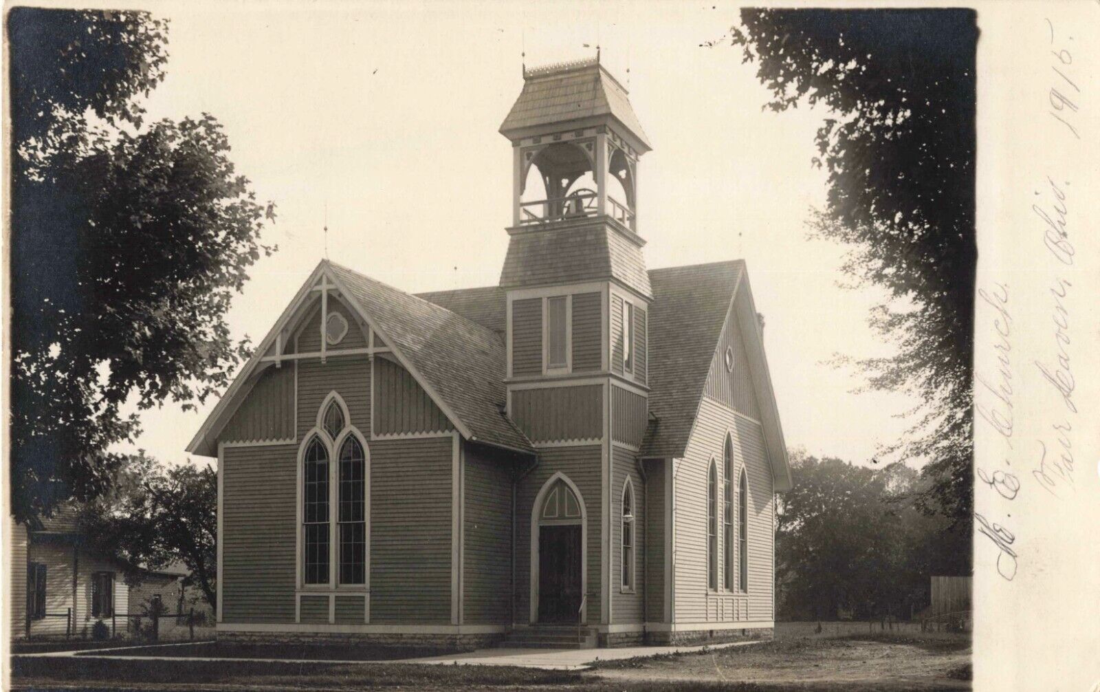 M.E. Church Fairhaven Ohio OH Preble County 1915 Real Photo RPPC