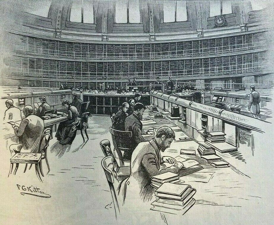 1886 Library of the British Museum illustrated