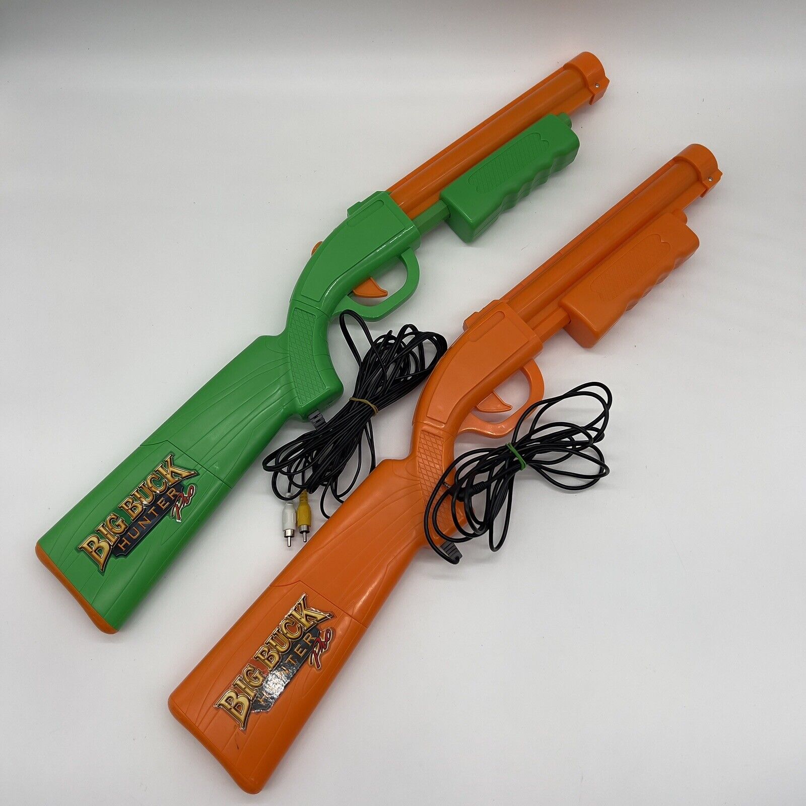 Big Buck Hunter Pro Arcade Game Green & Orange Guns Only - NO SENSOR