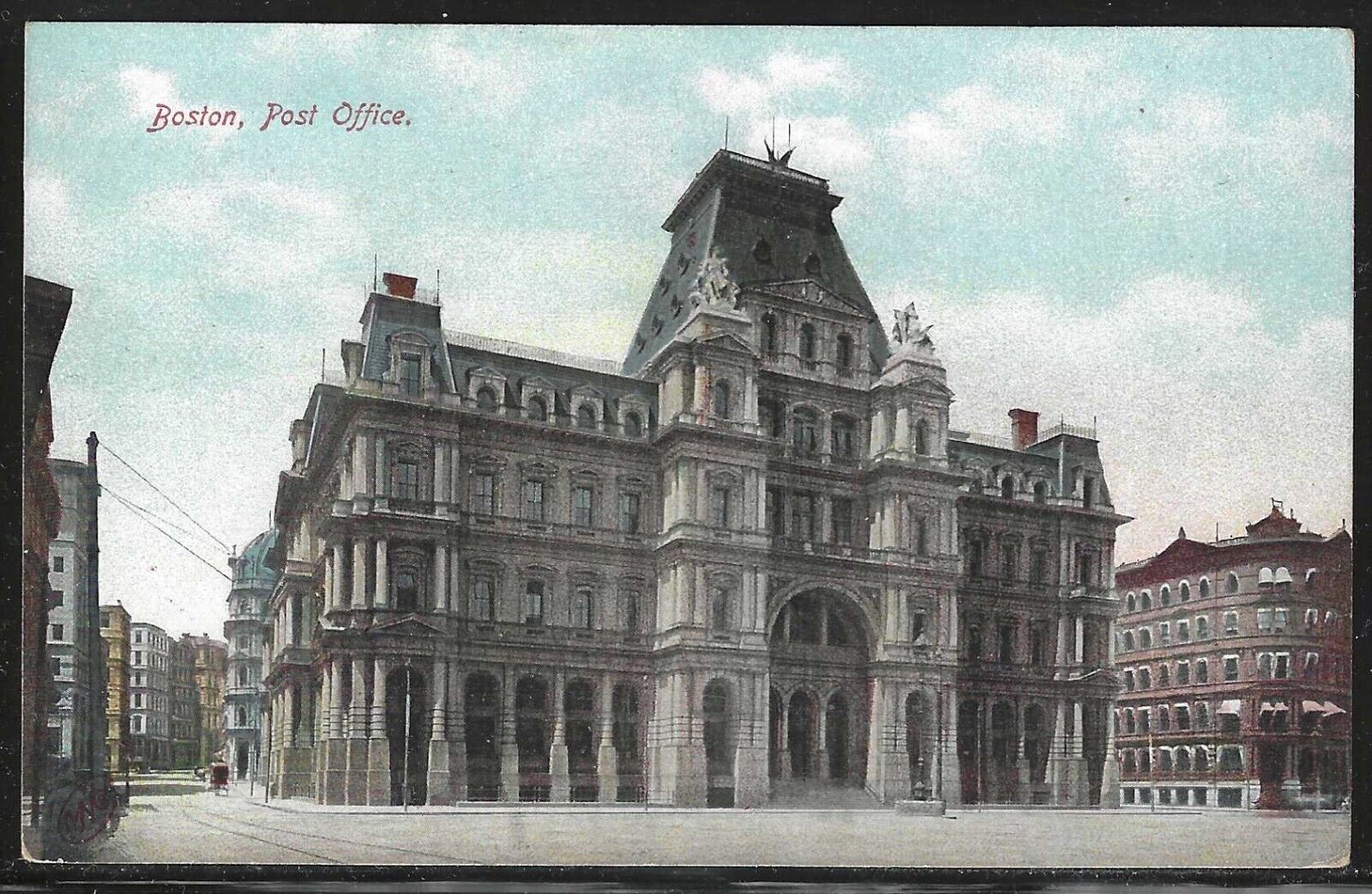Boston Post Office, Boston, Massachusetts, Early Postcard, Unused