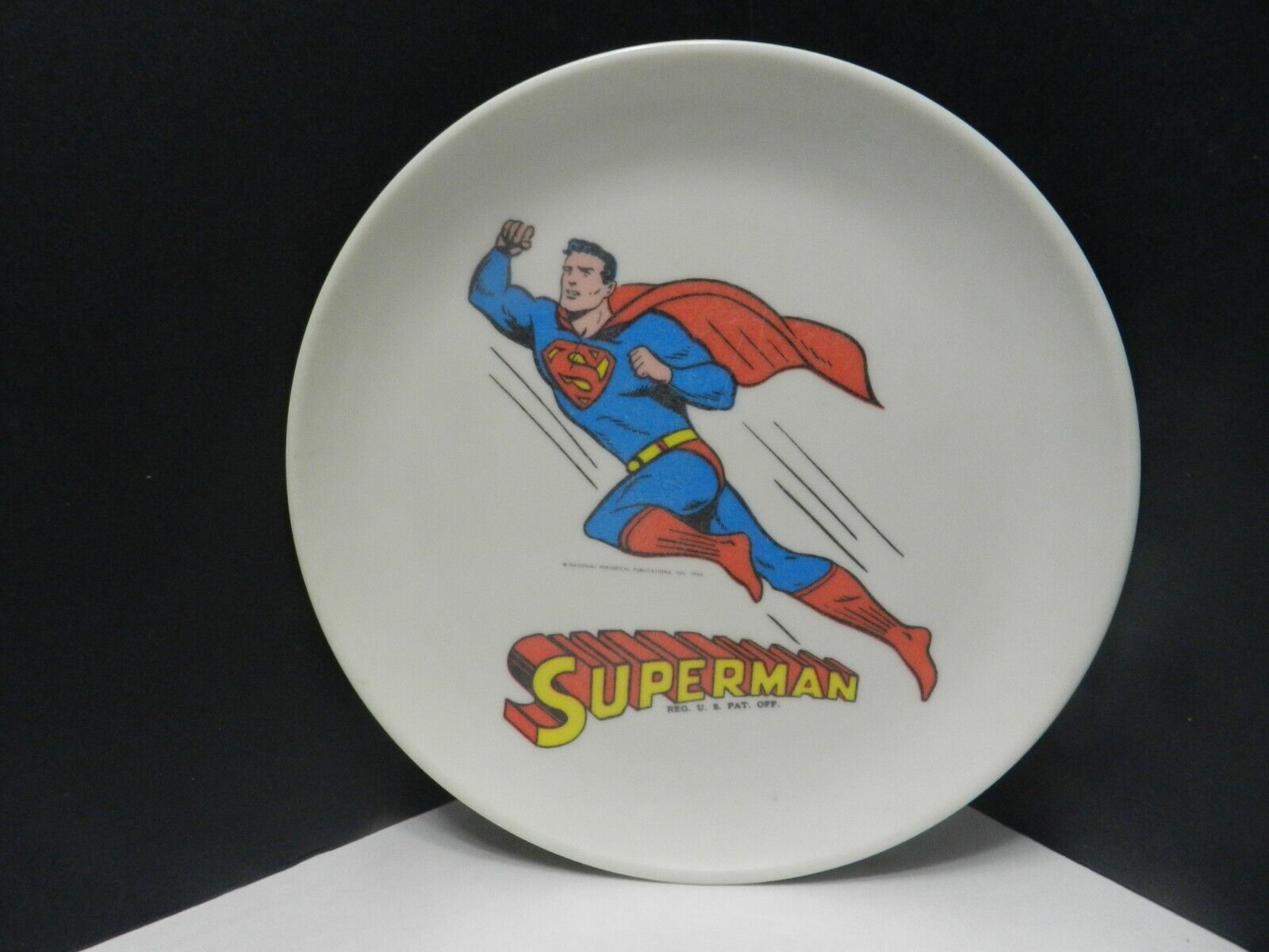 Vintage 1966 DC Superman plate  by National Periodical Publications 