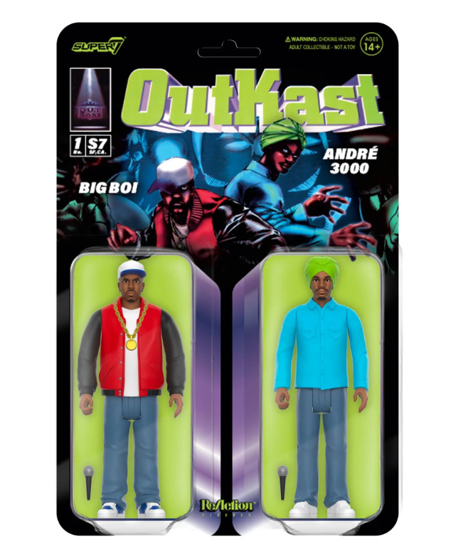 OutKast Big Boi And Andre 3000 Super 7 Reaction Figure