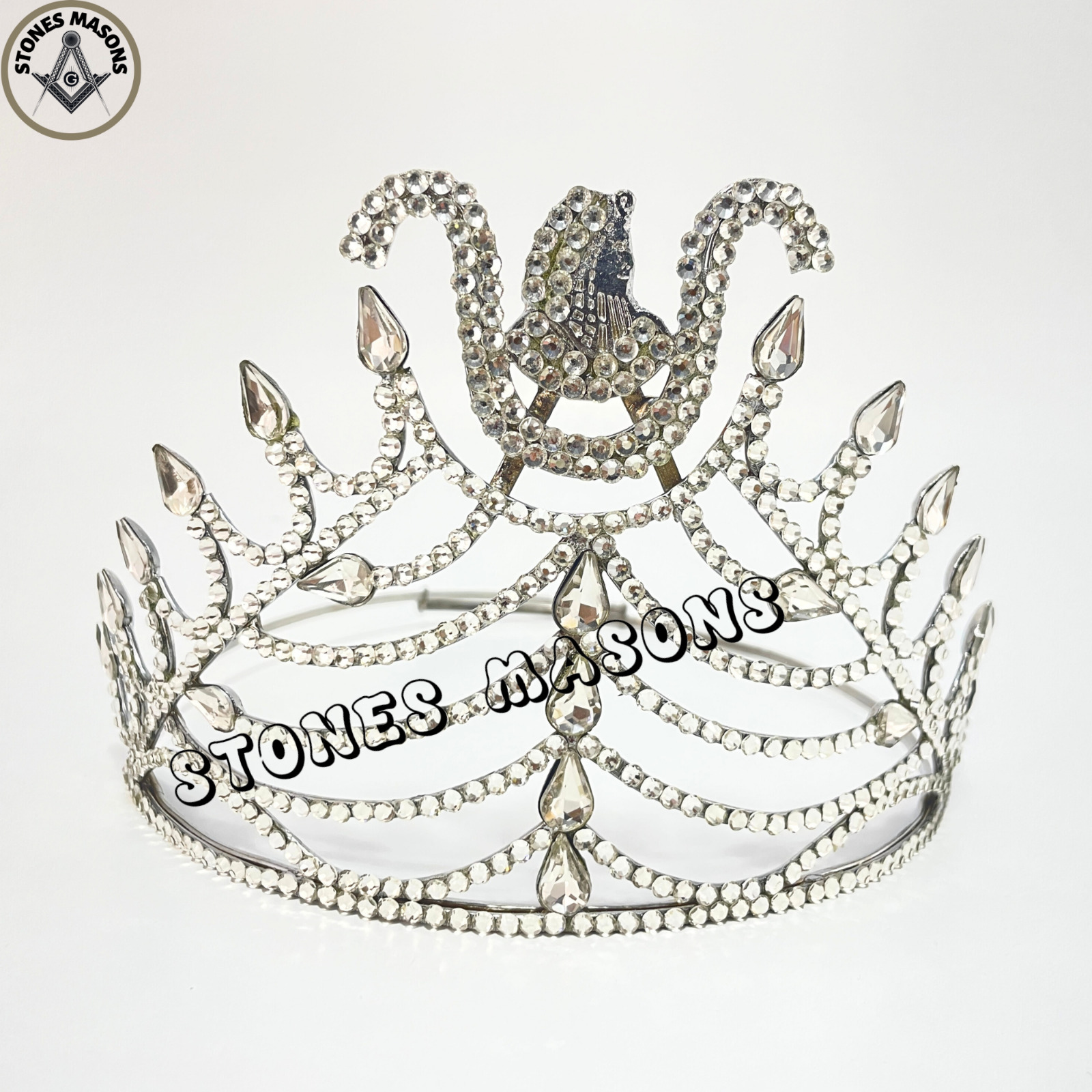 DOI CROWN, Masonic Daughter Of ISIS Crown Silver Tone Best Style Adjustable Fitt