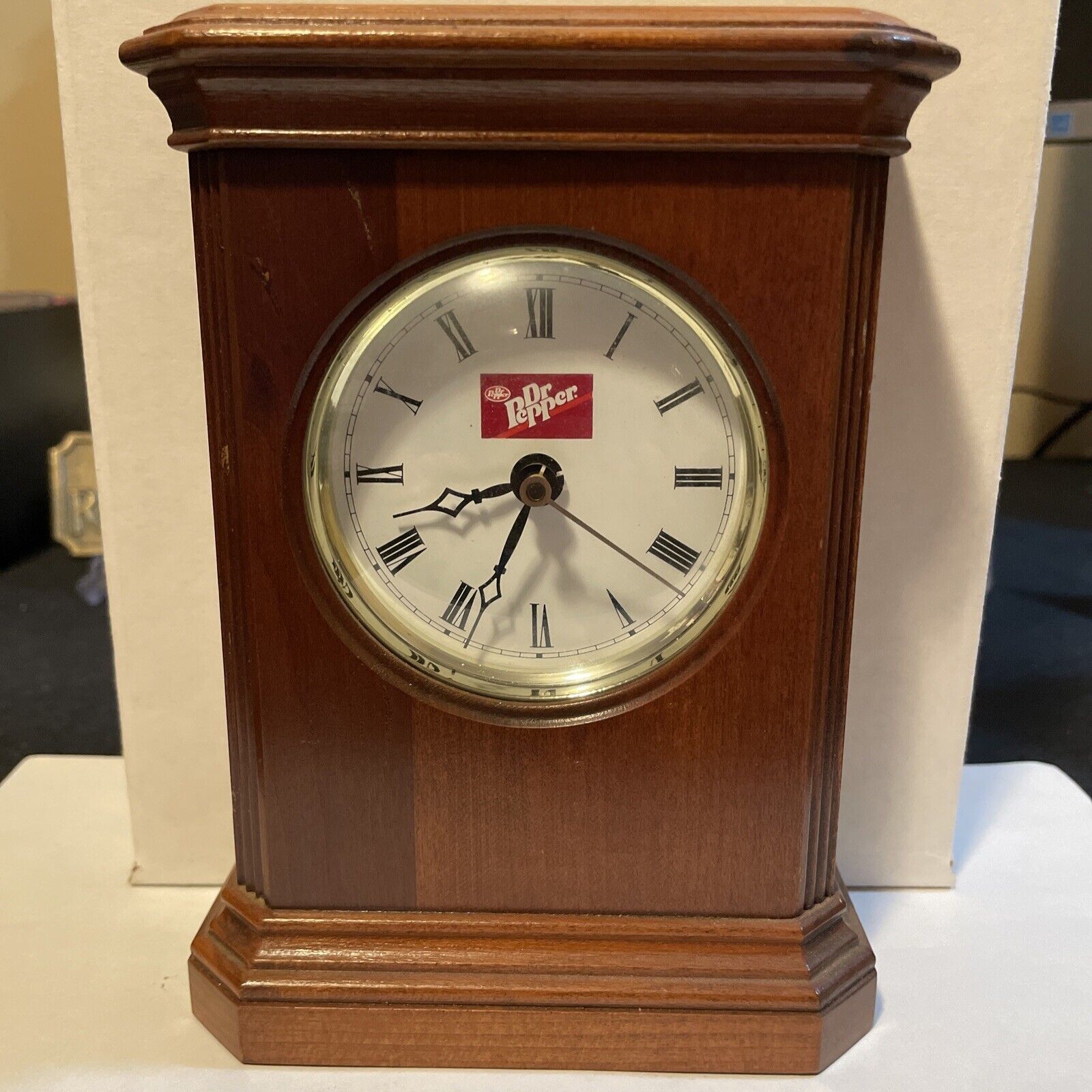 RARE DR PEPPER Desk Clock.  Very Nice Collectors Piece. Working. Vintage Piece