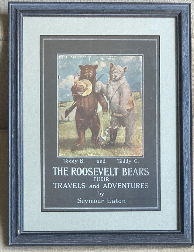 Vintage Roosevelt Bears Teddy B. & Teddy G. Bear Framed Print by Seymour Eaton