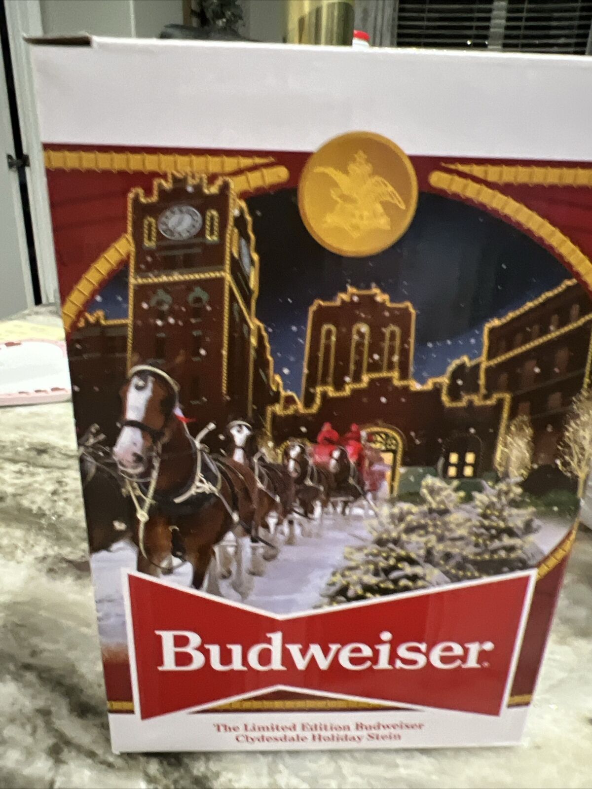 Budweiser 2020 Clydesdale Holiday Stein - Brewery Lights - 41st Edition - Cer...