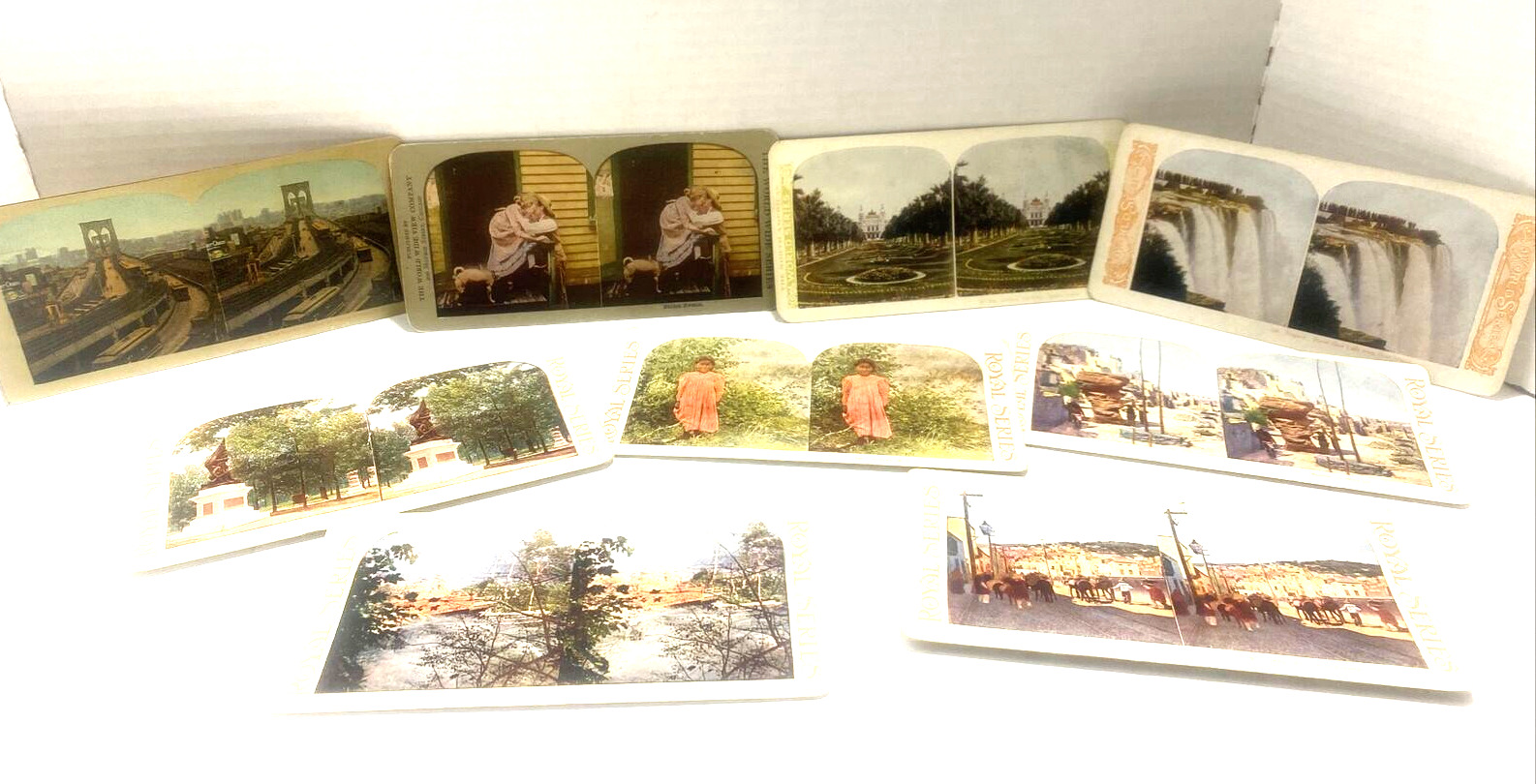 Lot of 10 Stereoviews Royal Series, World Wide Series, World Series