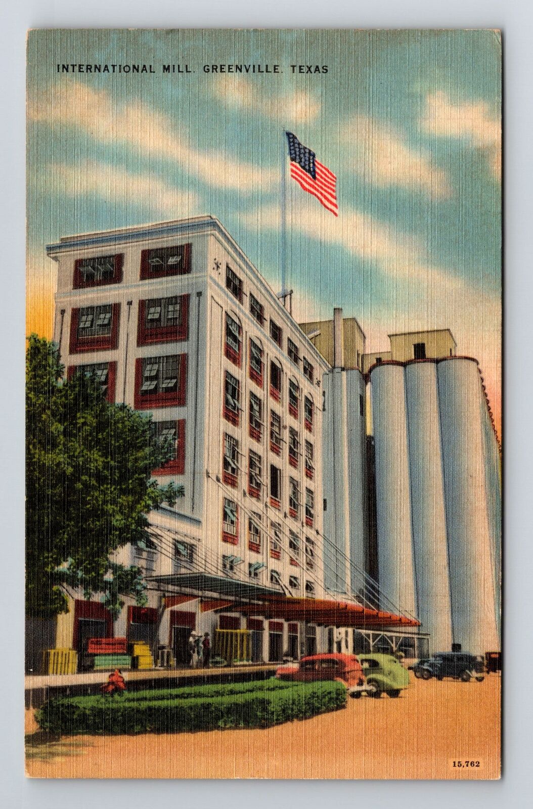Greenville TX-Texas, International Mill Vintage c1946 Souvenir Postcard