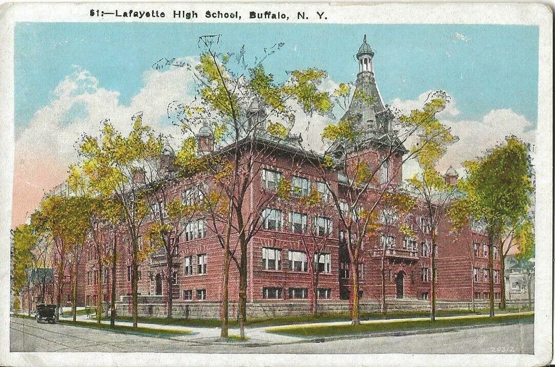 Postcard: Buffalo N.Y. Lafayette High School, French Renaissance Revival Style