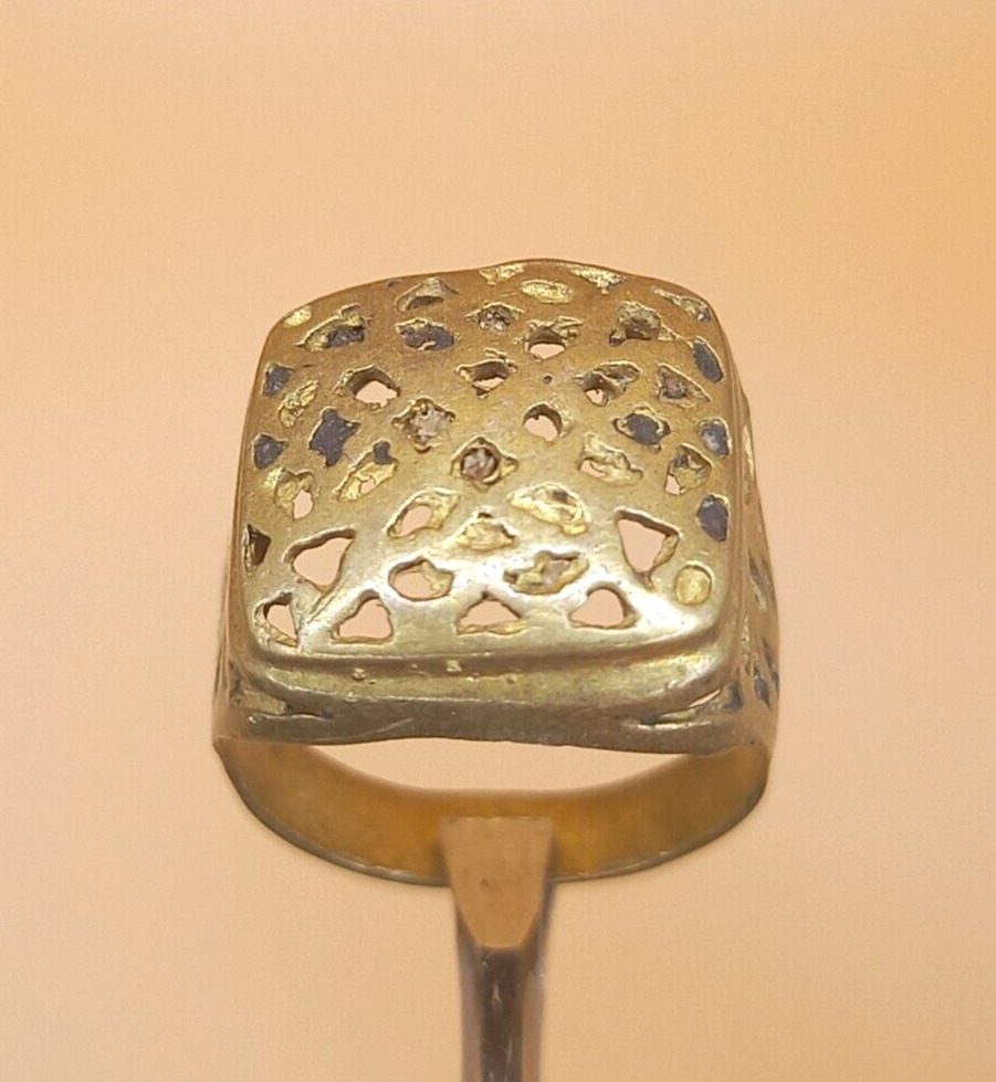 ANCIENT A GENUINE ANTIQUE VERY RARE ROMAN STYLE RING BRONZE - AUTHENTIC AMAZING