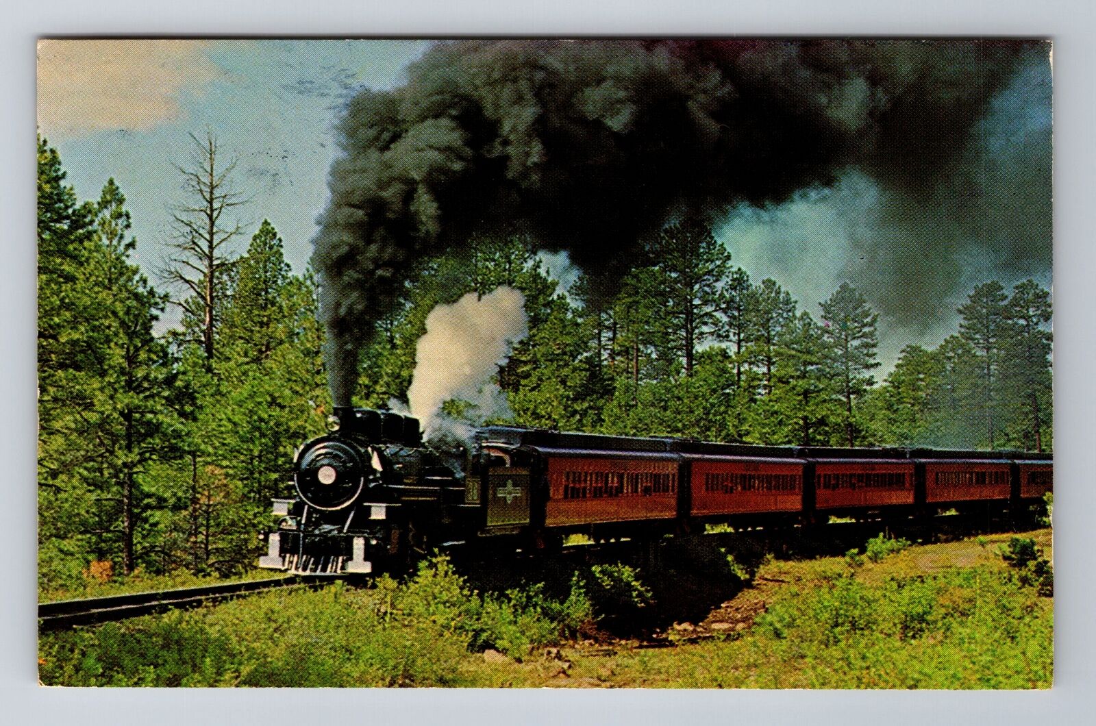 McNary AZ-Arizona, Old Number 36, Railroad, Antique, Vintage c1974 Postcard