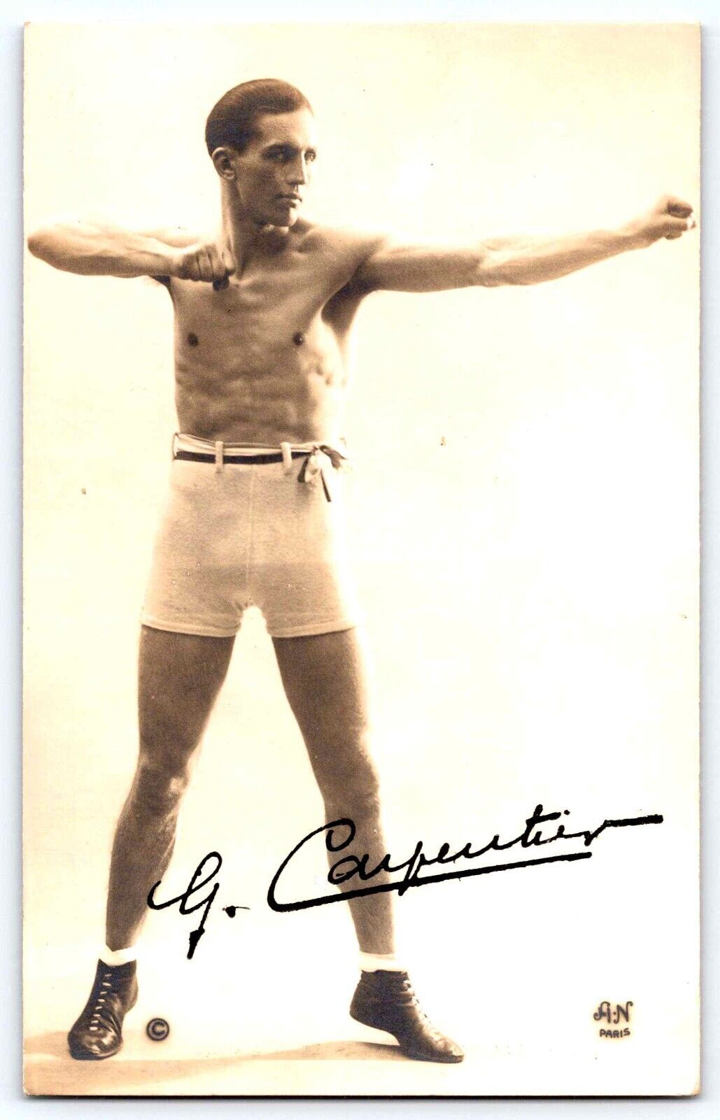 Georges Carpentier French Boxer Actor WW1 Pilot 1921 Postcard