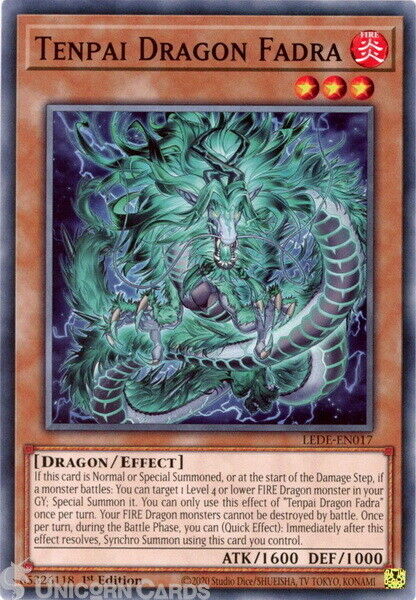 LEDE-EN017 Tenpai Dragon Fadra : Common 1st Edition YuGiOh Card