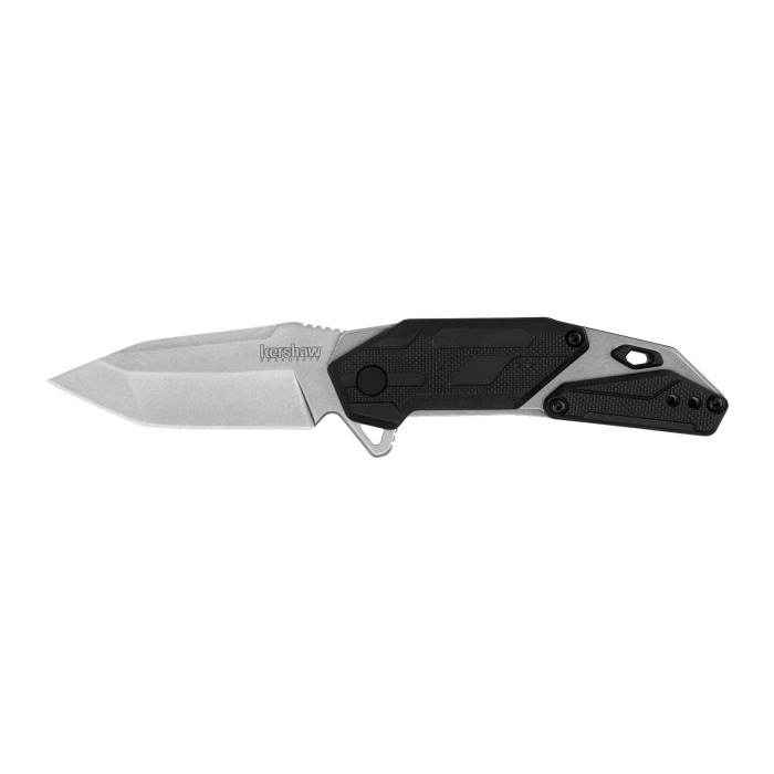 Kershaw Jetpack Folding Knife Black/Silver SS/GFN Handle KS1401 Tanto KS1401