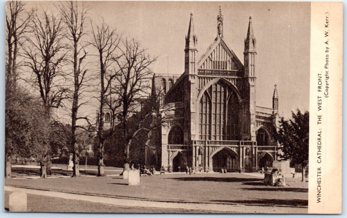 Postcard - Winchester Cathedral: The West Front - Winchester, England