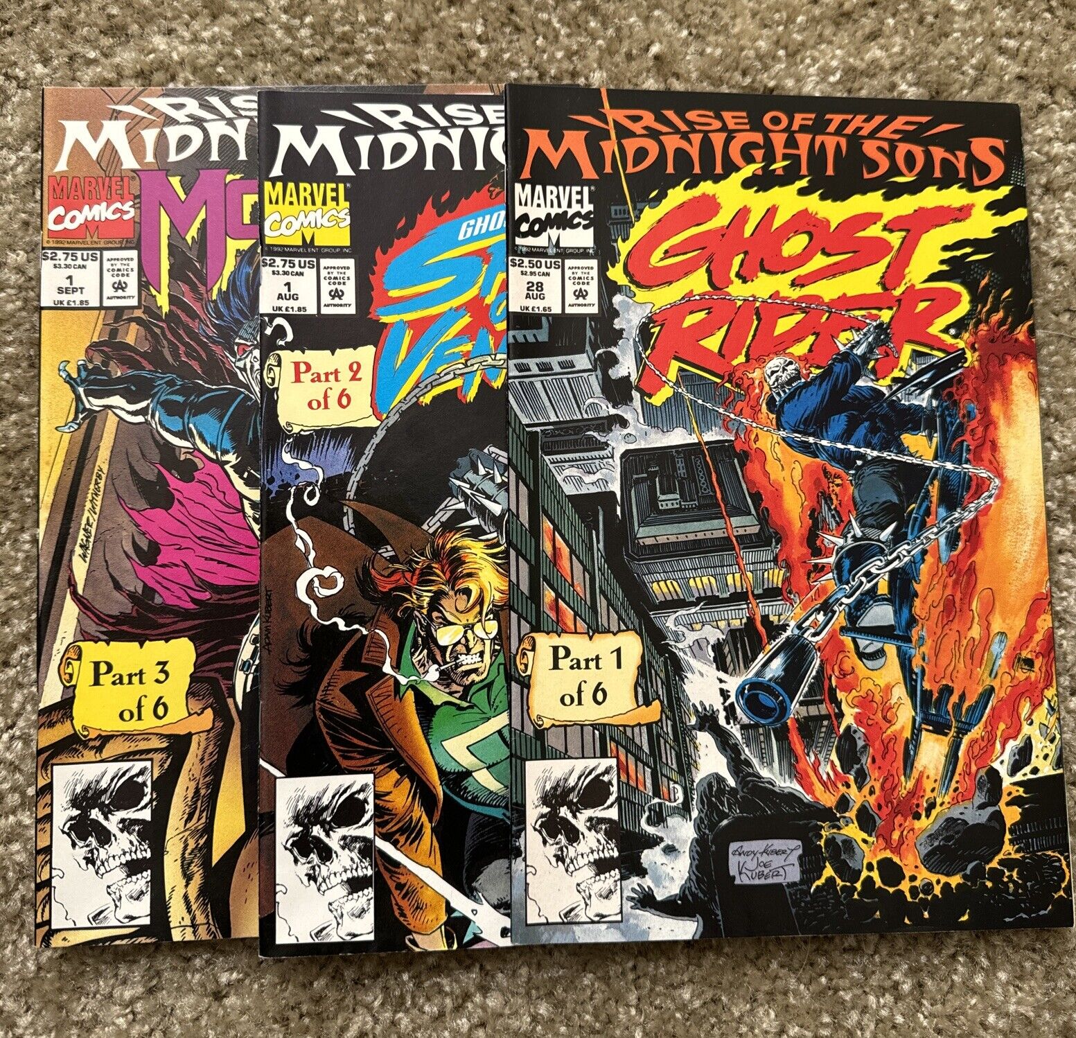 Ghost Rider Comics Lot, Rise Of The Midnight Sons, Morbius, Spirit Of Vengeance