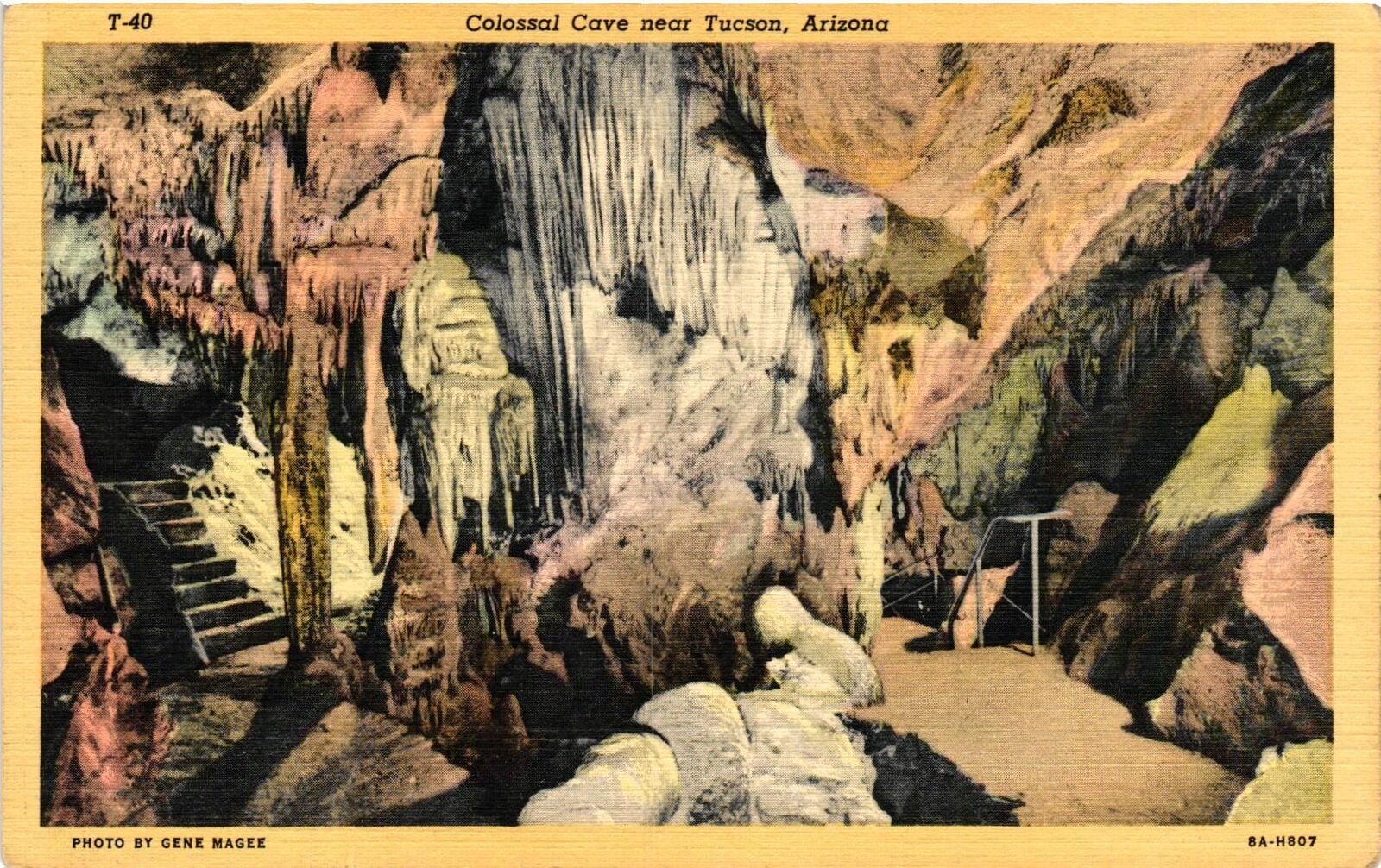 Vintage Postcard- T40. COLOSSAL CAVE TUSCON AZ. UnPost 1930