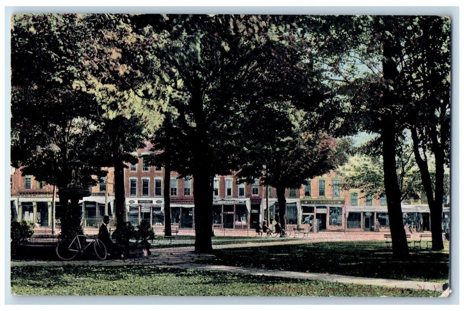 1912 West Main Street Park View Fredonia New York NY Posted Antique Postcard
