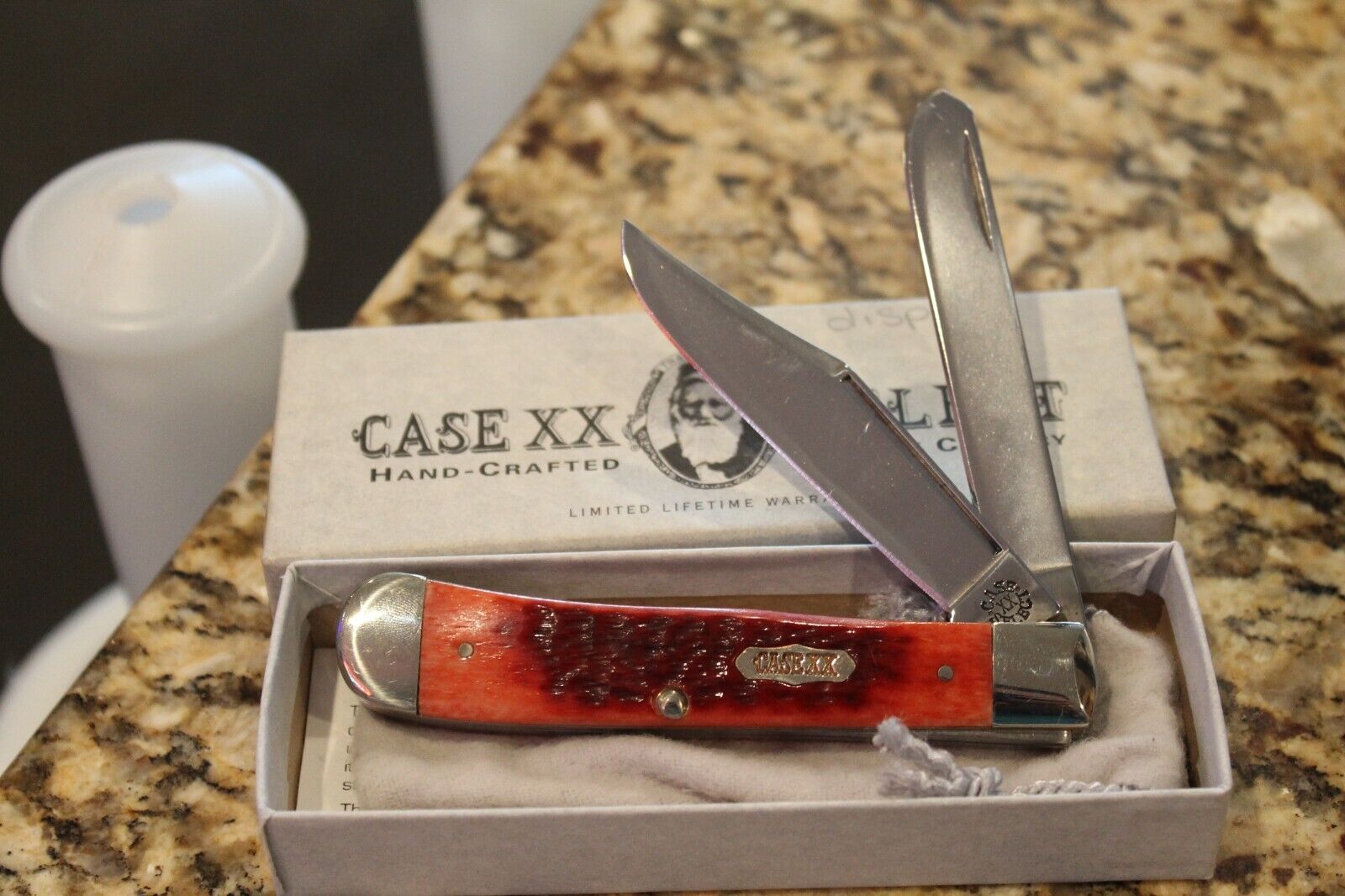 RARE CASE XX SELECT REDBONE TRAPPER KNIFE 6254 1998