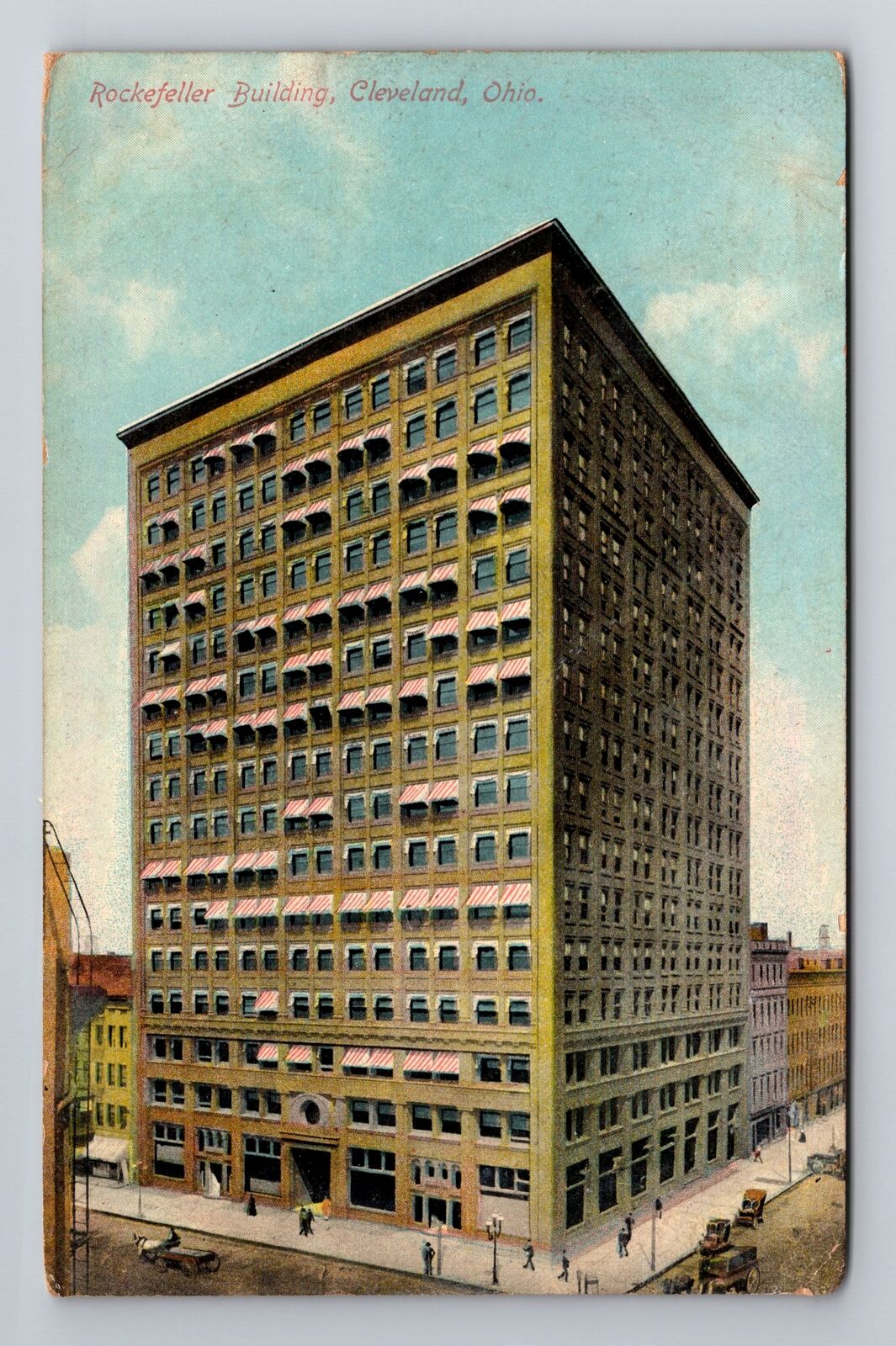 Cleveland OH-Ohio, Rockefeller Building, c1909 Antique Vintage Souvenir Postcard