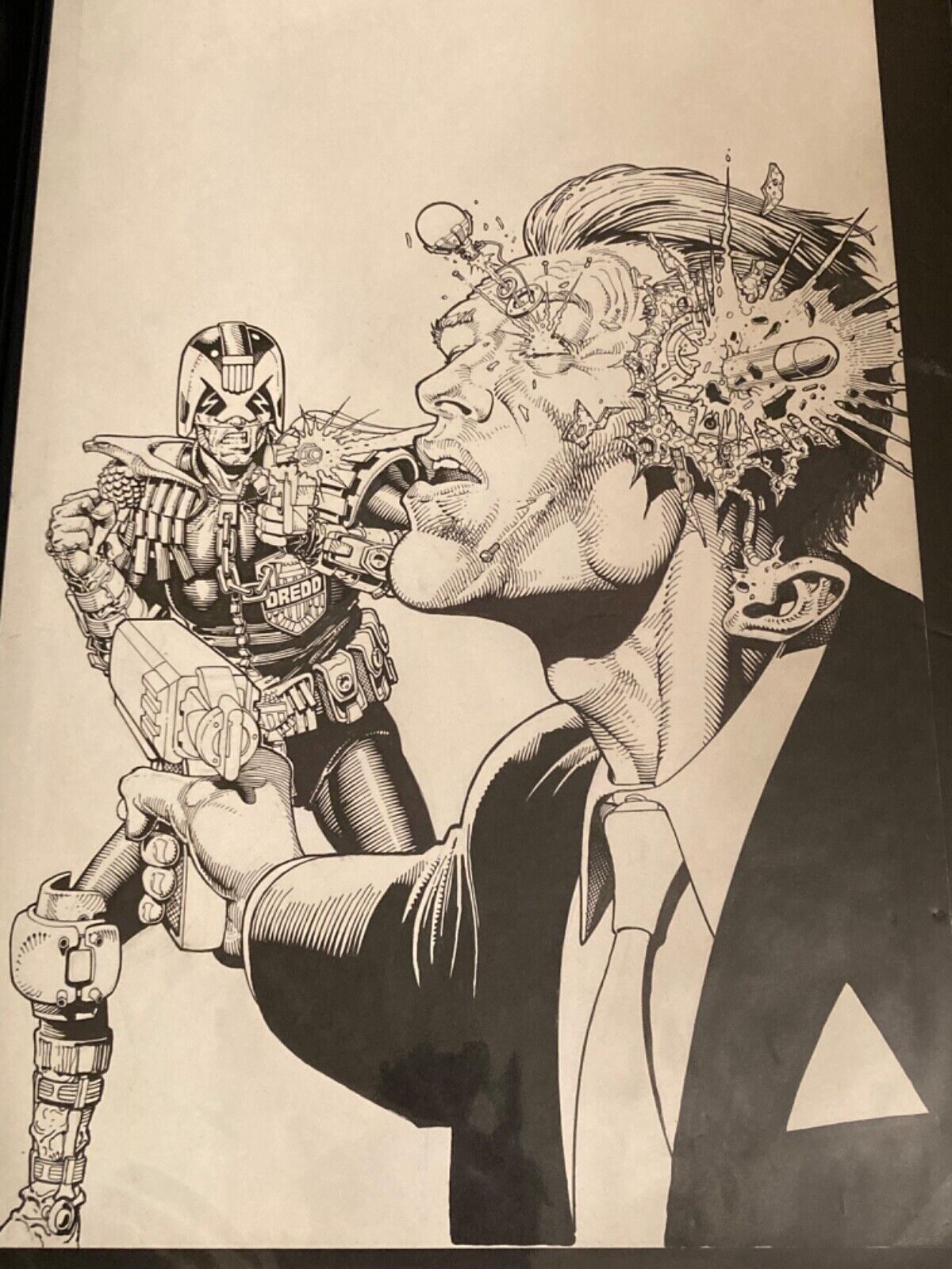 Judge Dredd Original Comic Book Cover Art 2000AD: Prog 1286 by Cliff Robinson
