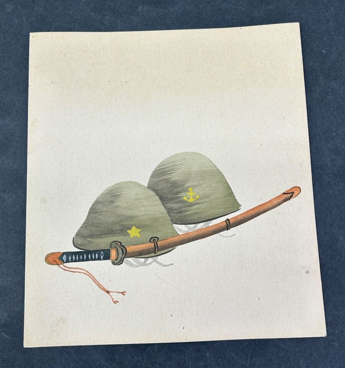 WWII Imperial Japanese Army Hand Painted Art