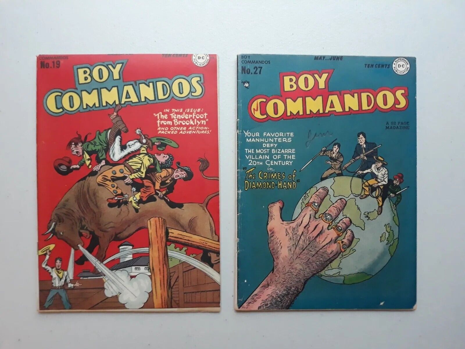 Boy Commandos 19, 27 DC Golden Age Jack Kirby Joe Simon