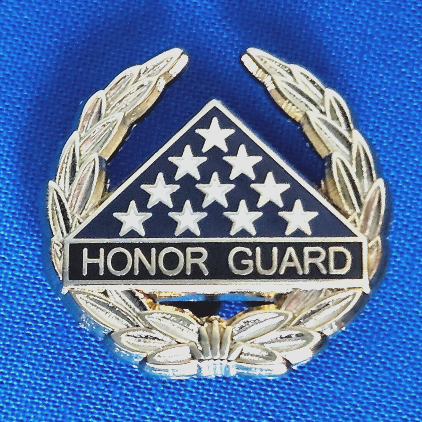 HONOR GUARD PIN, FLAG-LEAF, Item #121-10 K Gold Plated Finish