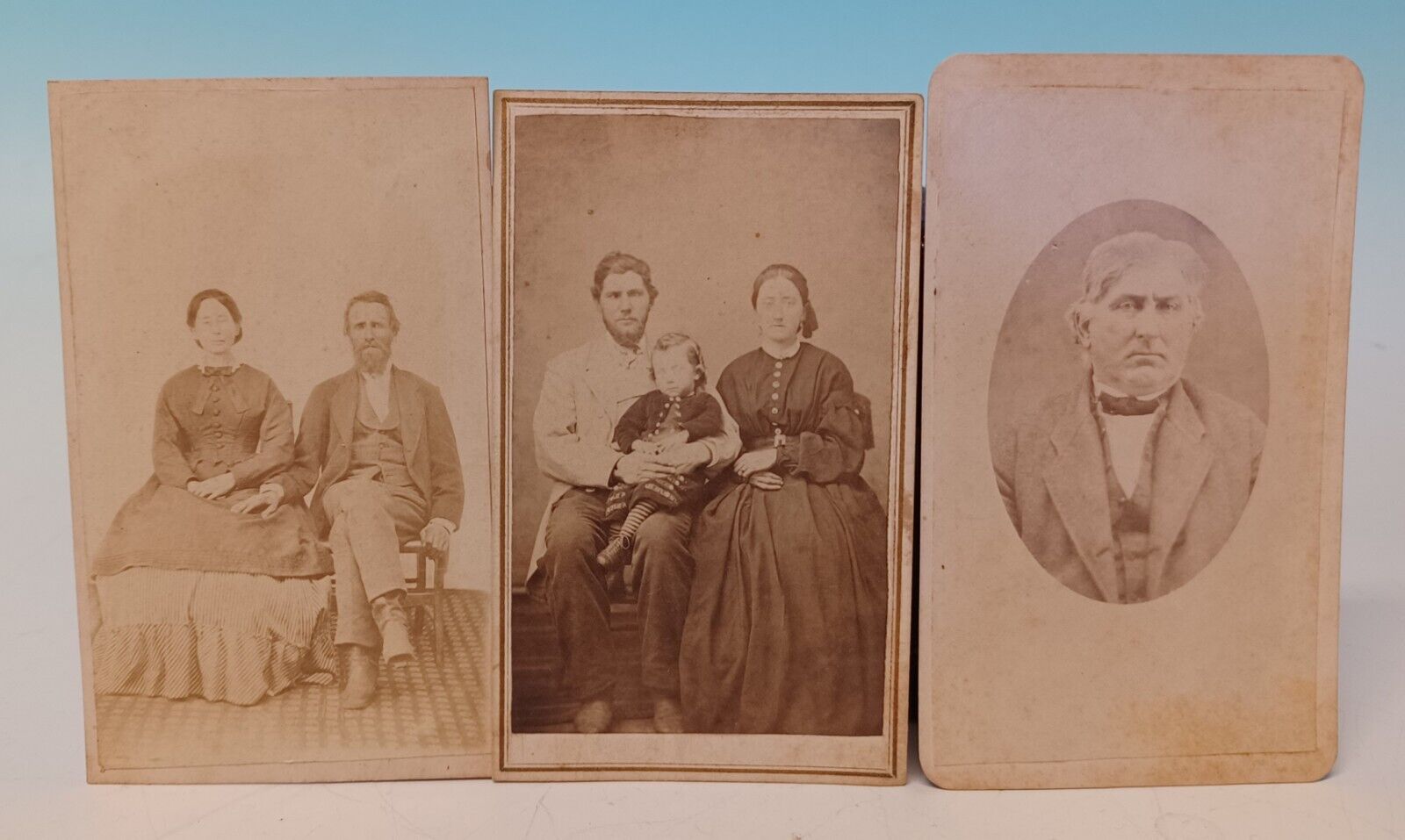 Original 1800s Post Civil War Era CDV Portrait Missouri Family Photo Card