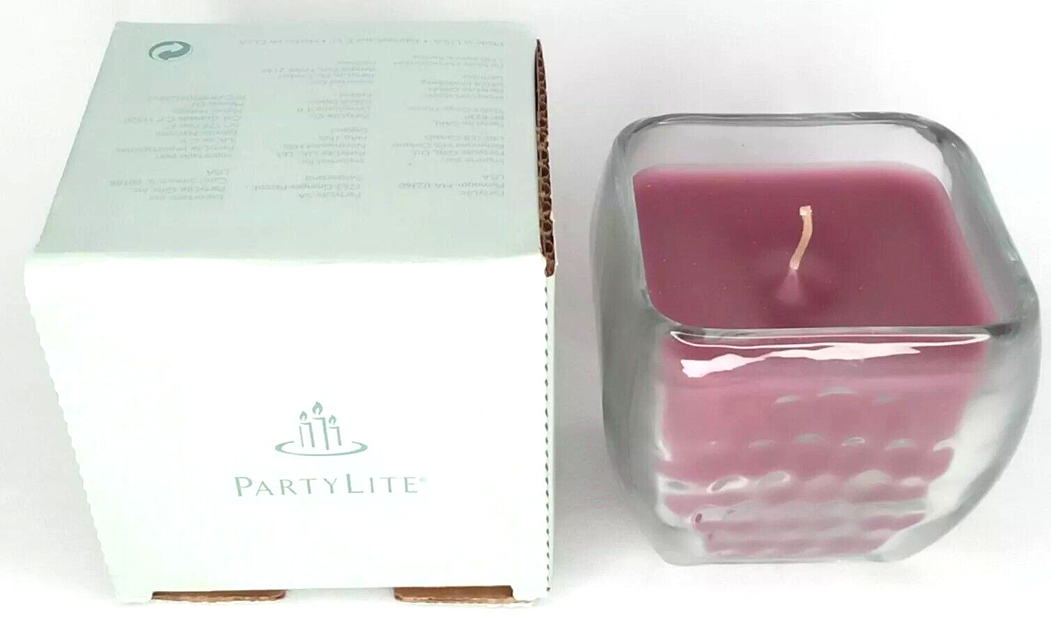 PartyLite Raspberry Thyme Wax Candle With Box Retired Vintage Home Decor
