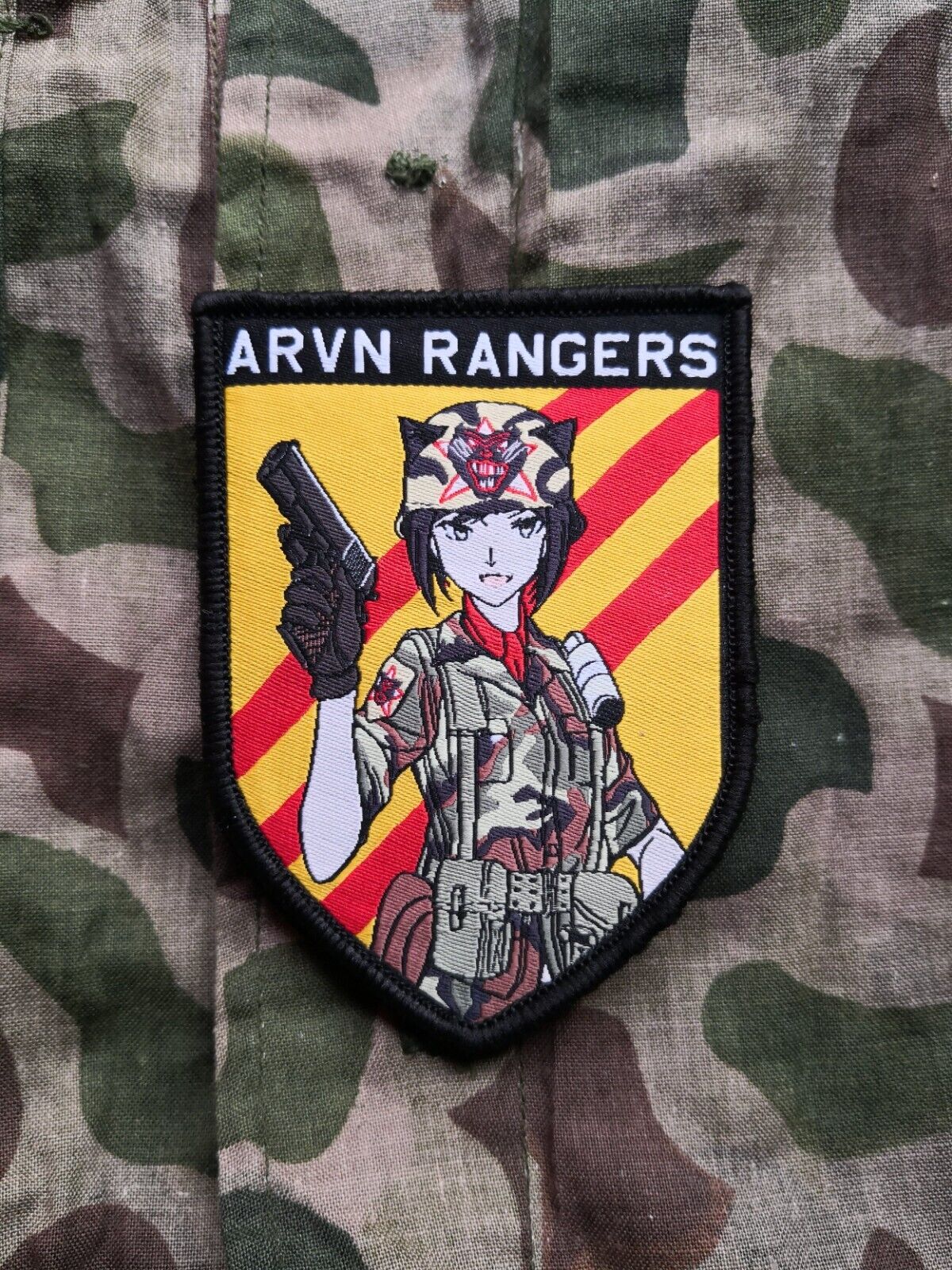 Anime Vietnam War Call of Duty Girl ARVN Military Airsoft Morale Army Patch