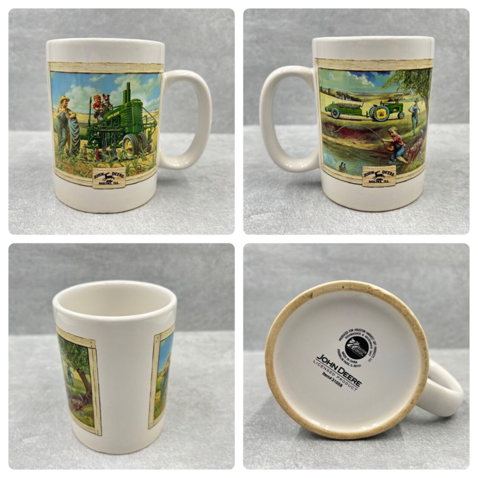 JOHN DEERE Ceramic Coffee Mug Cup 12oz TRACTOR COUNTRY LIFE Item # 31058