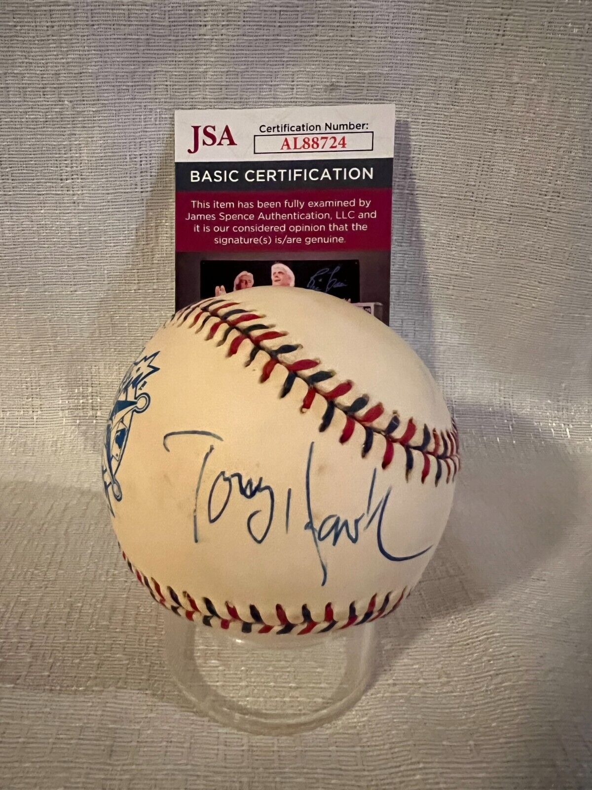 Tony Hawk Signed 1995 All Star Game Autographed Baseball JSA