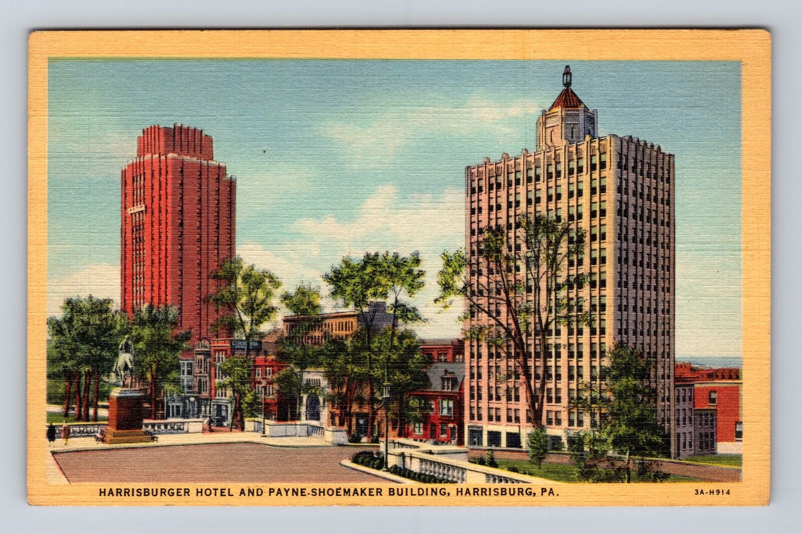 Harrisburg PA-Pennsylvania, Harrisburger Hotel, Advertising Vintage Postcard