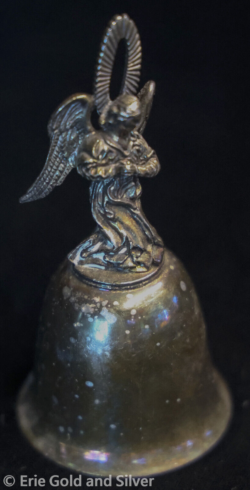 1974 Danbury Mint Silverplate Christmas Angel Bell