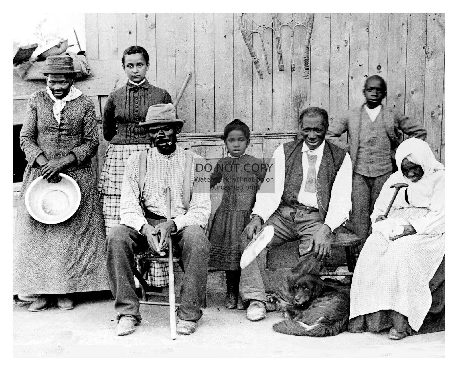HARRIET TUBMAN UNDERGROUND RAILWAY WITH FREED SLAVES 1860s 8X10 PHOTO
