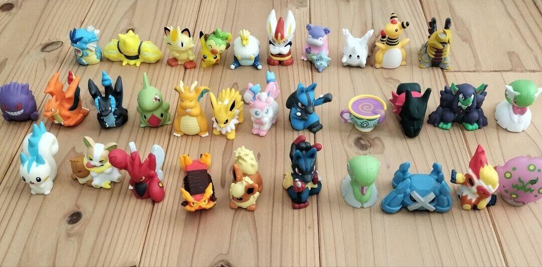 (Lot of 32) Pokemon Figure Puppets Lot Anime Doll Soft Vinyl Sofubi from Japan