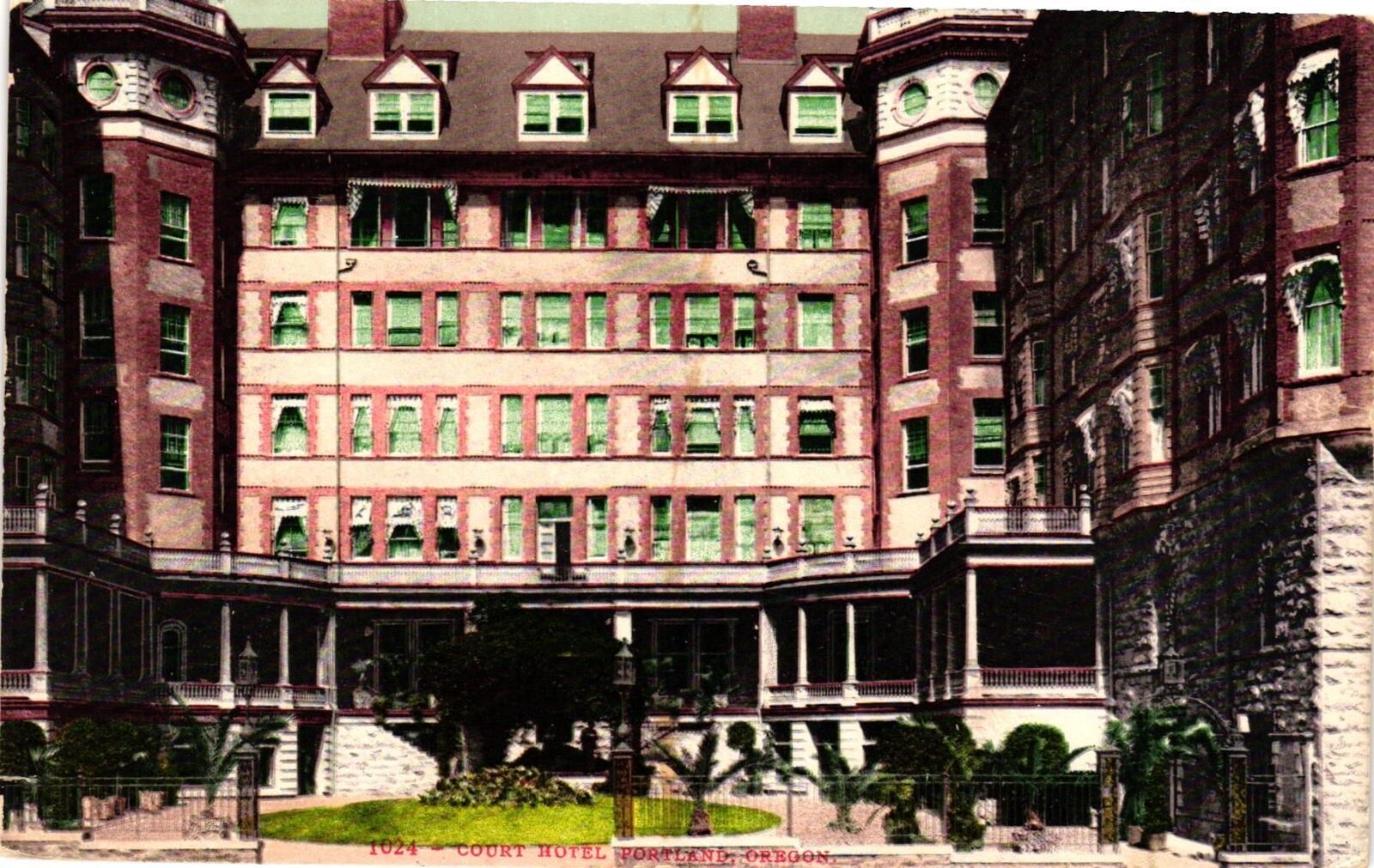 Vintage Postcard- COURT HOTEL, PORTLAND, OR.