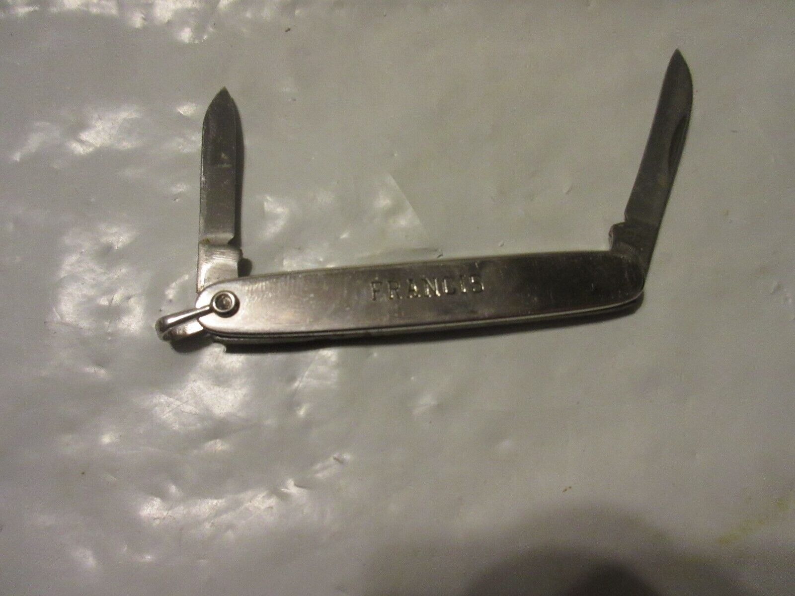 Vintage Sterling Silver Simmons Signed Folding Pocket Knife